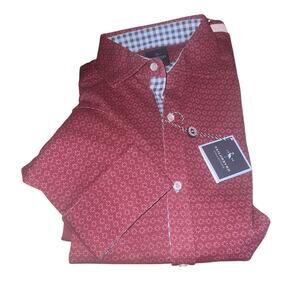 Tailorbyrd Collection Men's Button Down Red long Sleeve Shirt XL M22537LS